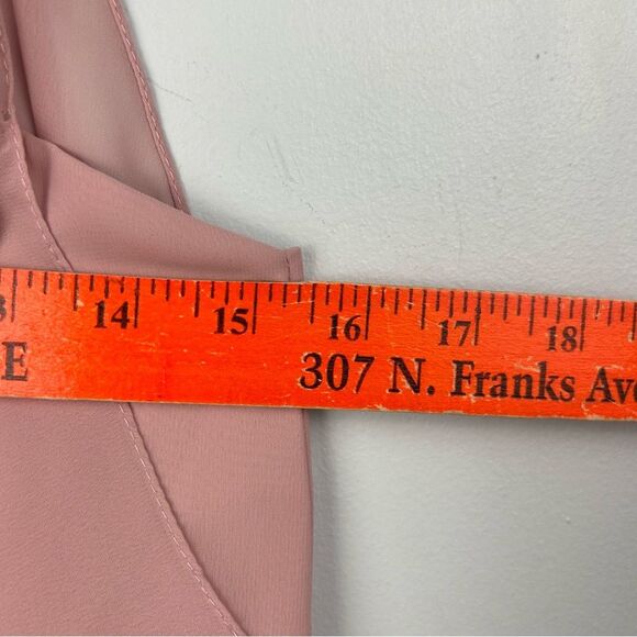 Alfred Angelo Dusty Rose One Shoulder Lined Chiffon Bridesmaid Dress Sz 10 - Picture 11 of 14